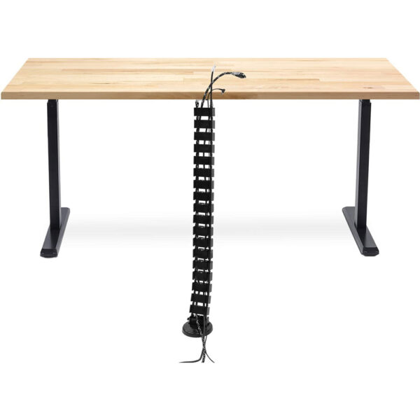 JIN OFFICE Cable Management Spine for Desks| Cable Organizer for Height Adjustable Desk| Adjustable Cable and Wire Channel from Floor to Desk