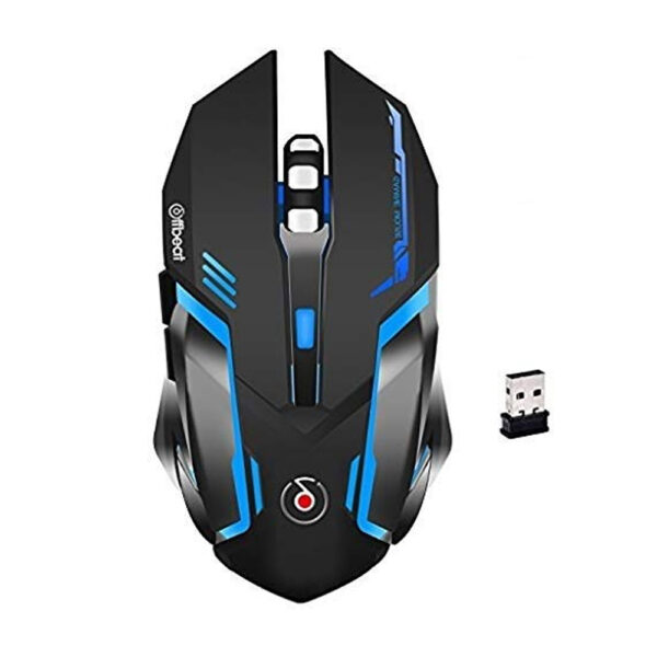 Offbeat RIPJAW 2.4Ghz Rechargeable Wireless Gaming Mouse, Silent Click Buttons Mouse - 7D Buttons, DPI : 1600,2400,3200, Mice for PC/Laptop/Smart