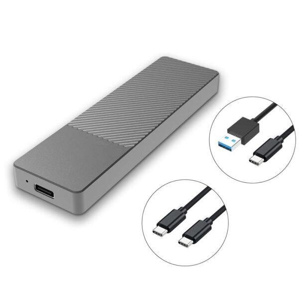 Protokart M.2 NVME and SATA NGFF Enclosure Dual Protocol USB 3.1 M.2 SSD External Hard Disk Drive Adapter HDD NGFF External Case Max 2TB 2230 2242 Laptop