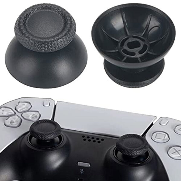 TCOS TECH Replacement Joystick Caps Analog Caps for PS5 Controller, For PS5 Thumbsticks Cover Thumb Grip Stick Cap - 2 Piece Black